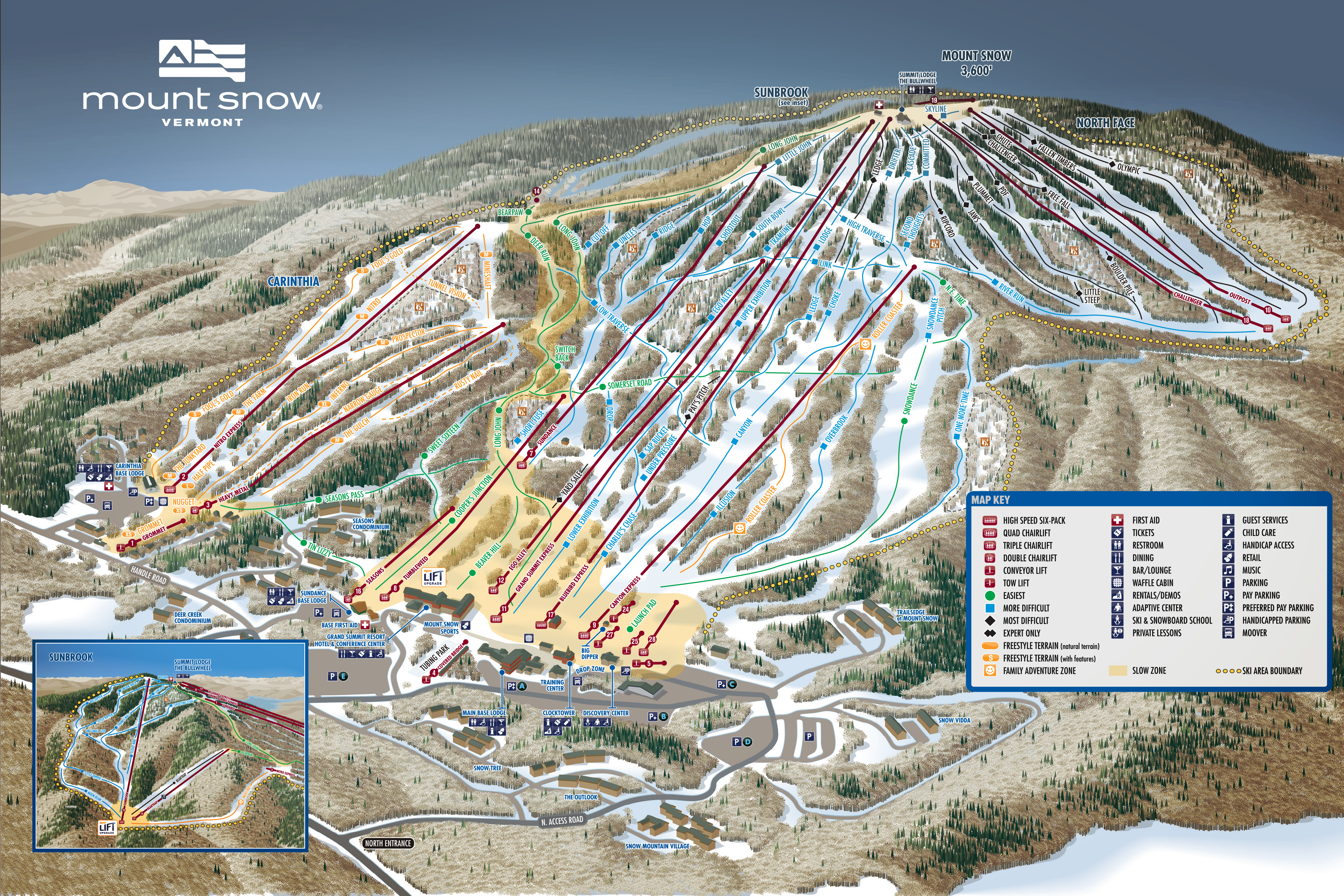 MOUNT SNOW WINTER MAP